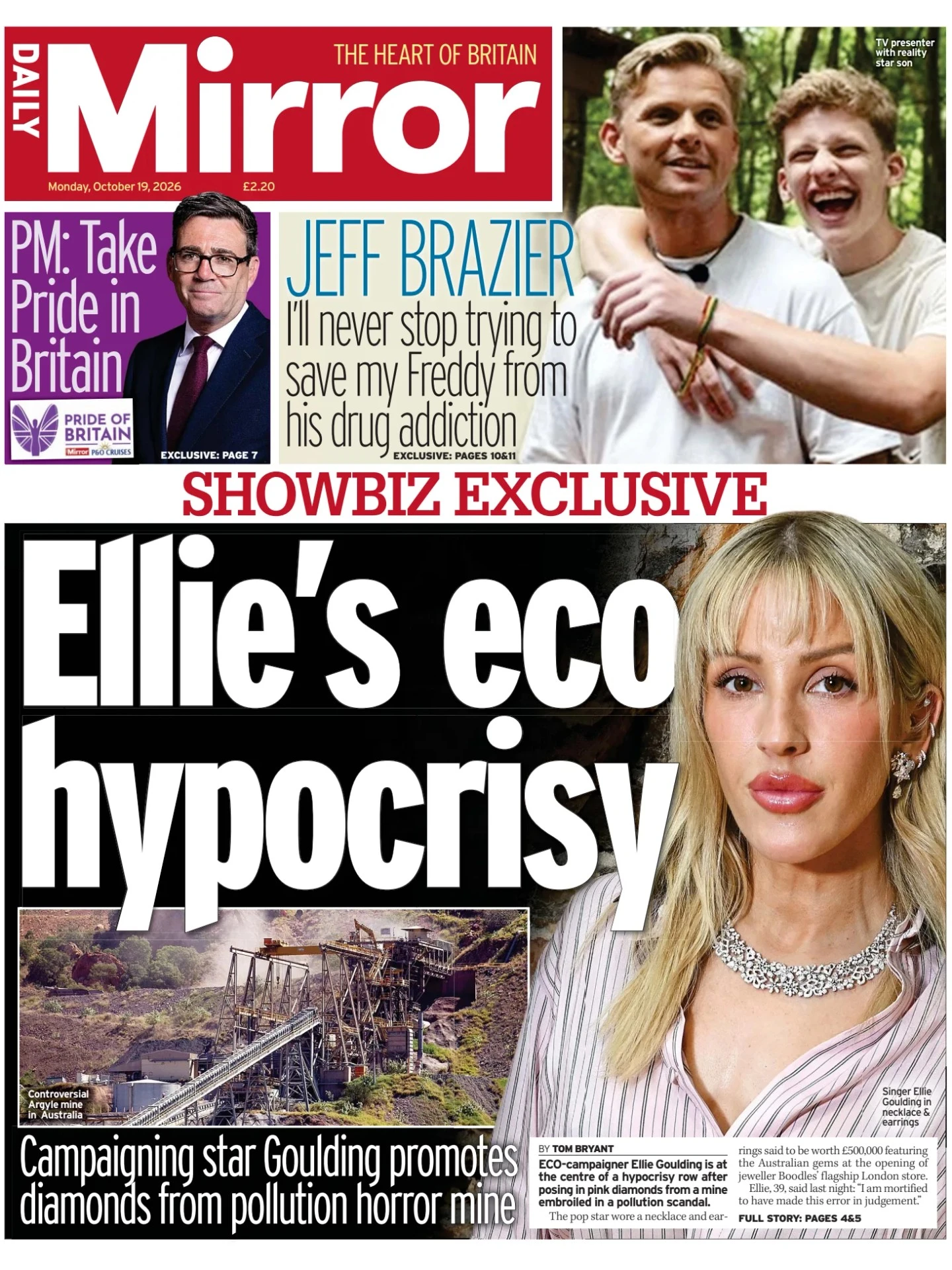 Prima-pagina-Daily Mirror-edizione-di-oggi-19-10-2026